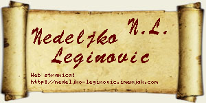 Nedeljko Leginović vizit kartica